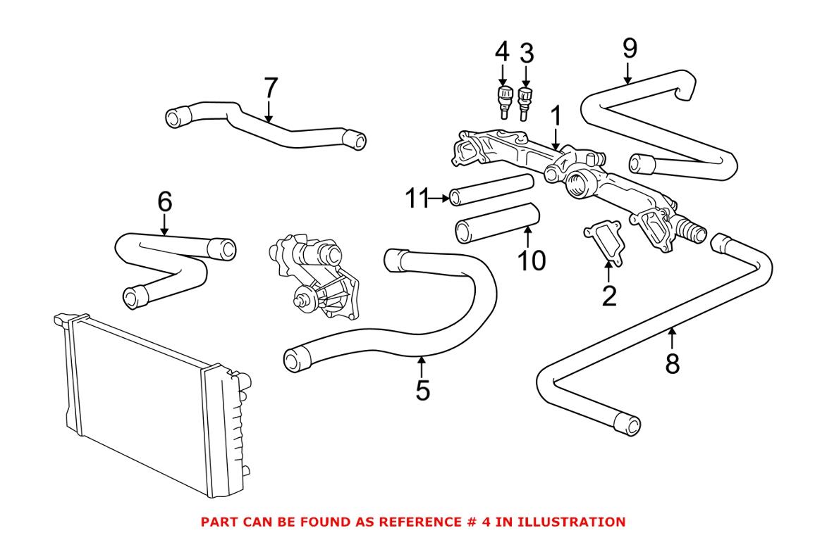 BMW Engine Coolant Temperature Sensor 12621288158